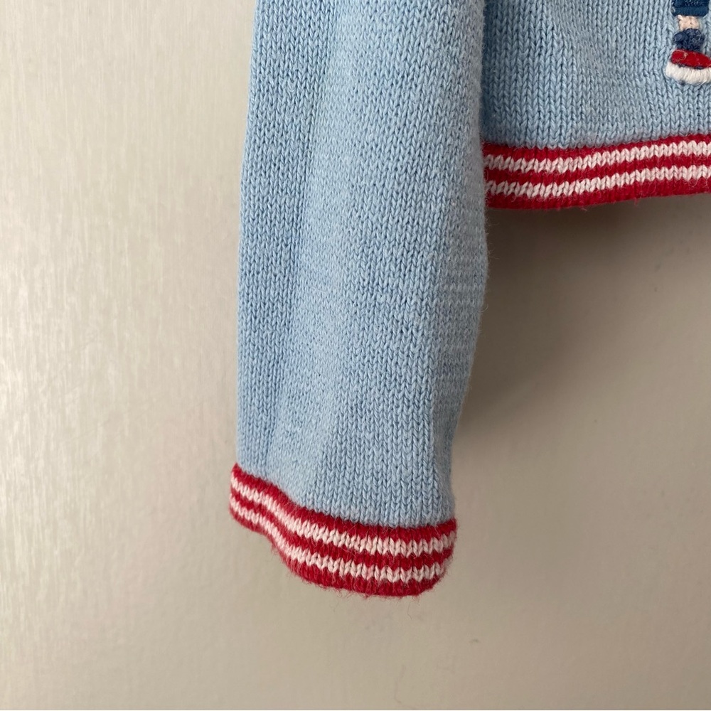 Vintage Hartstrings Embroidered 4th of July Knit Cardigan Sweater 5/6 - Picture 6 of 11